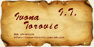 Ivona Torović vizit kartica